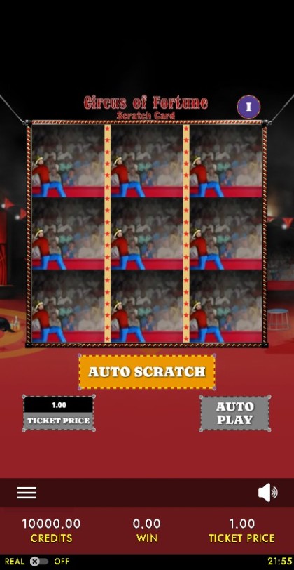 Circus of Fortune Scratch Card — portrait