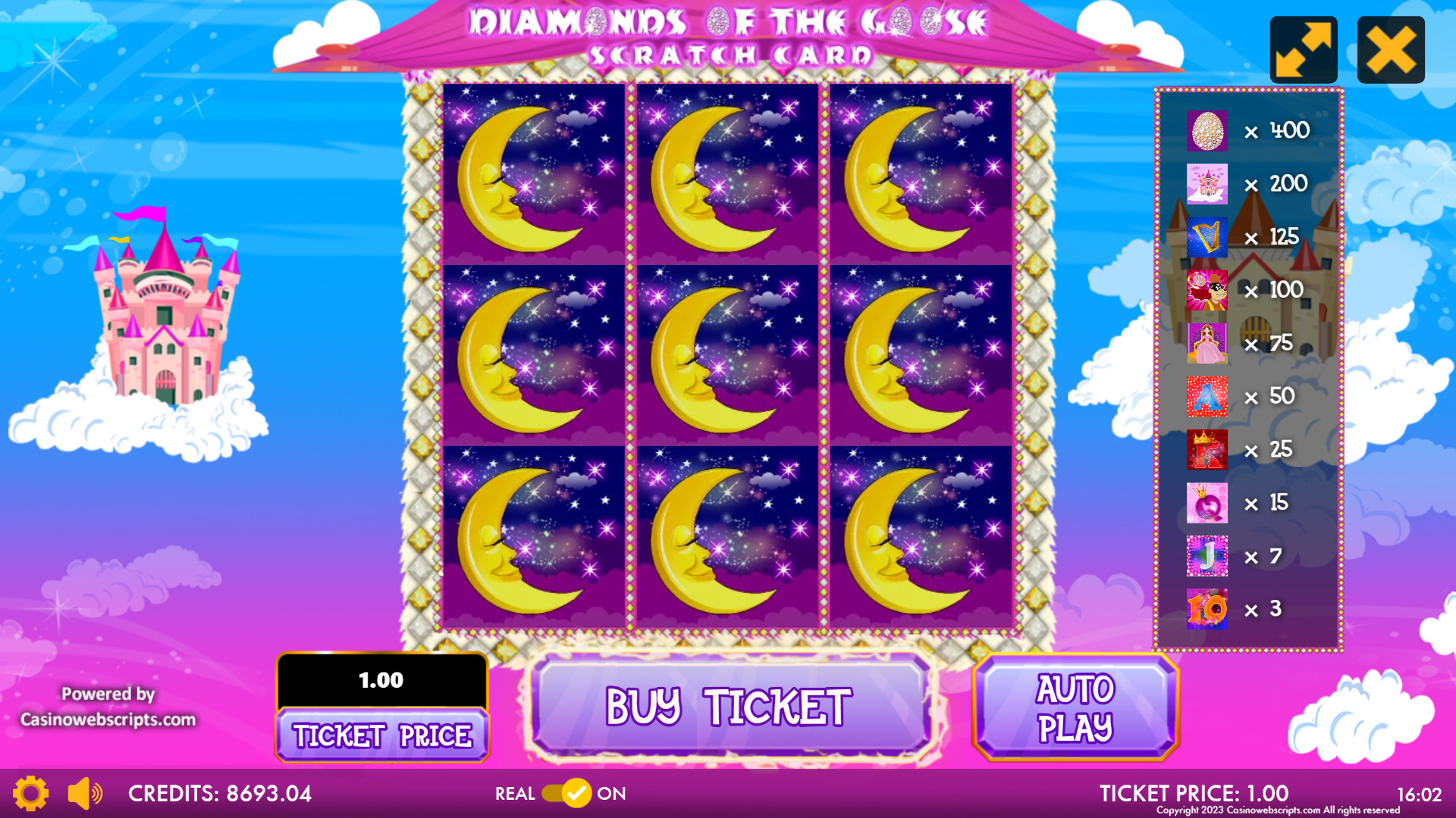 Diamonds of the Goose Scratch Card - Preview