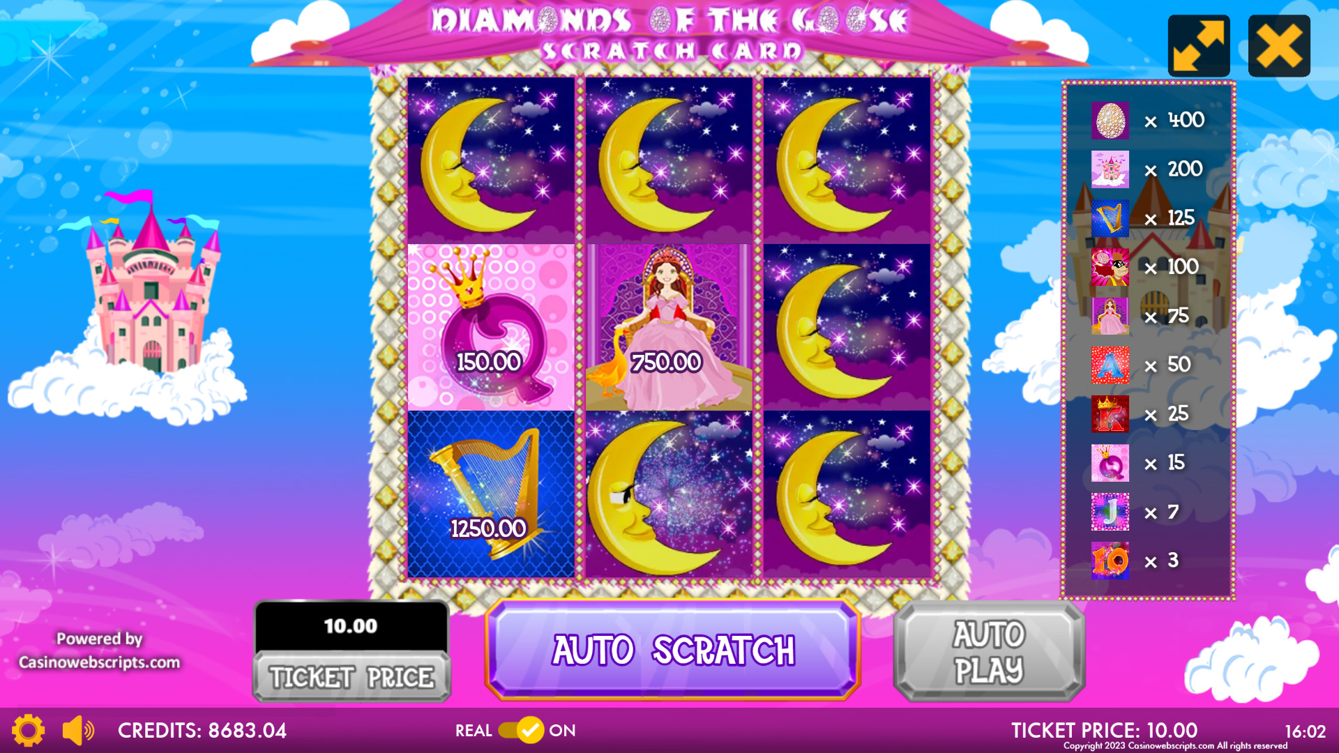 Diamonds of the Goose Scratch Card - Preview