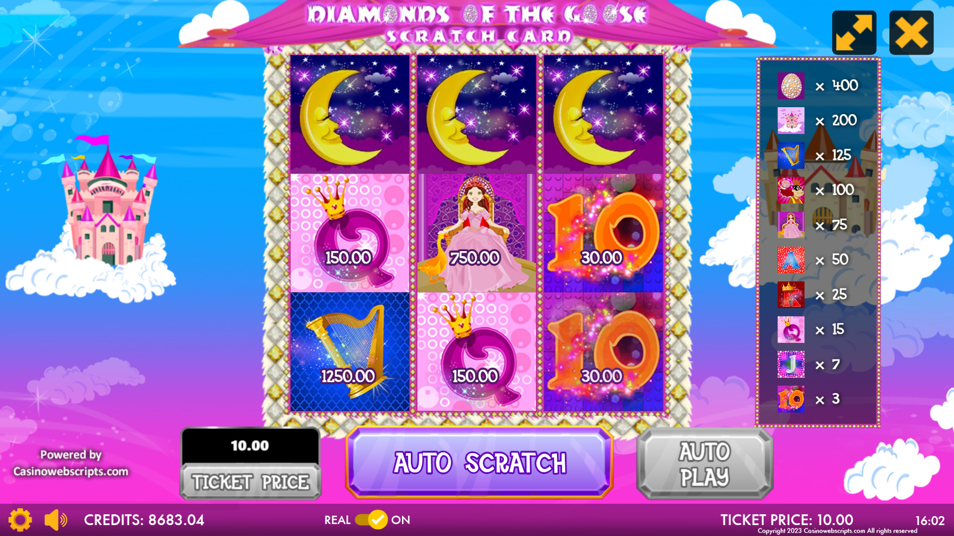 Diamonds of the Goose Scratch Card - Preview