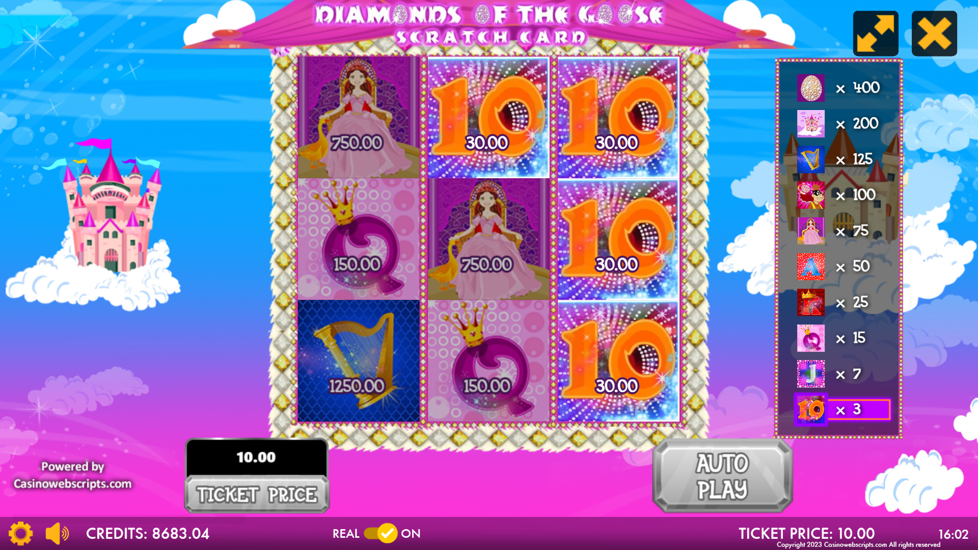 Diamonds of the Goose Scratch Card - Preview