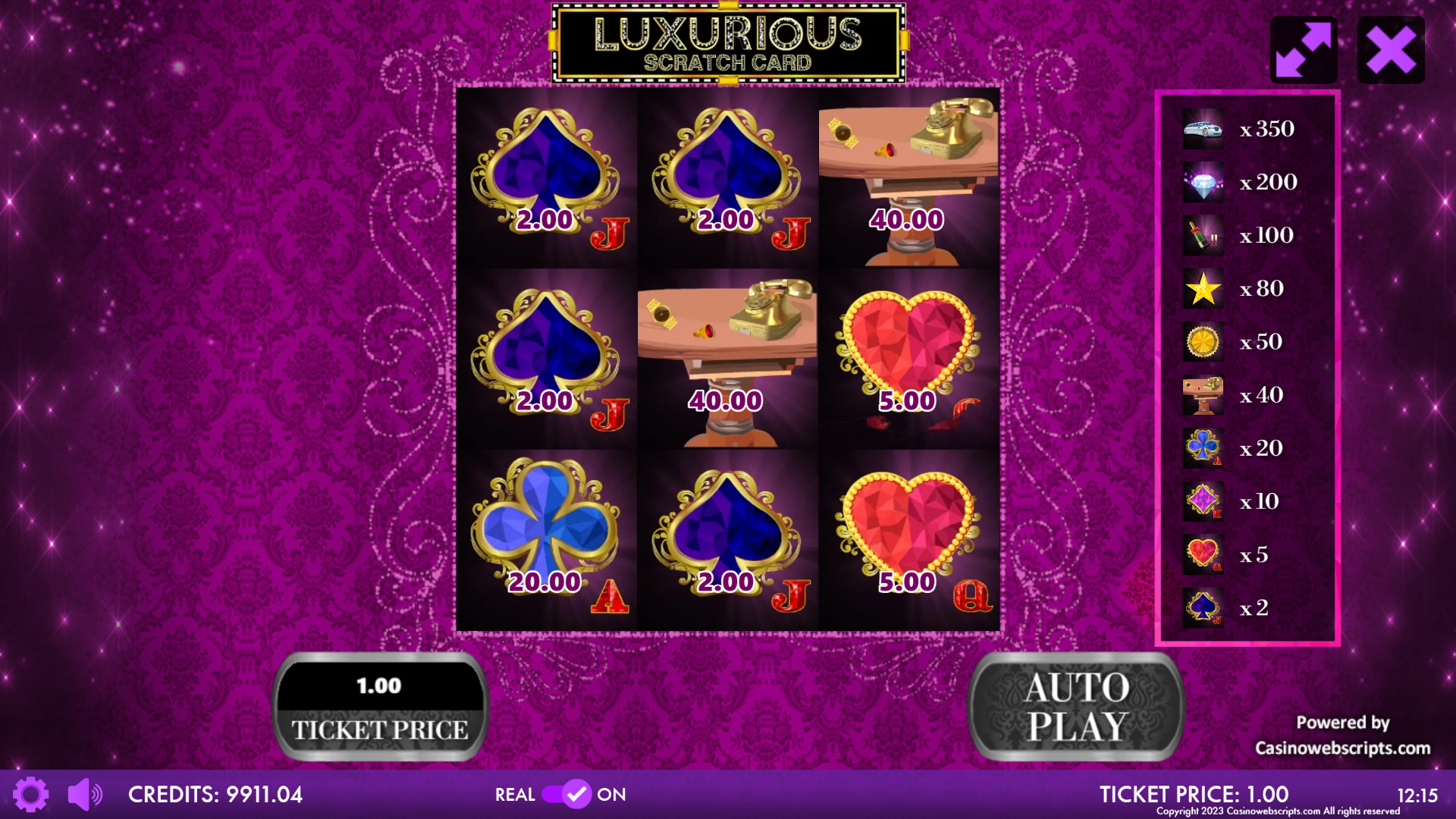 Luxurious Scratch Card - Preview