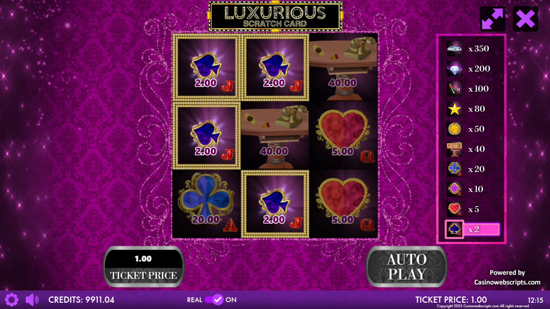 Luxurious Scratch Card - Preview