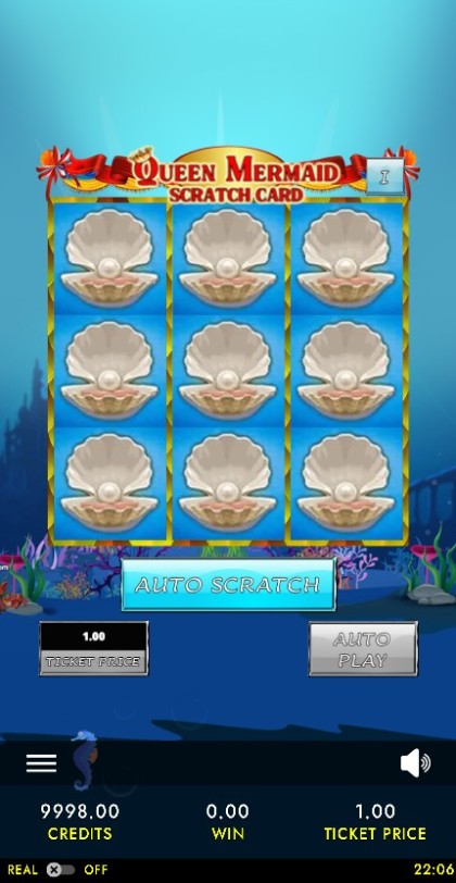Queen Mermaid Deluxe Scratch Card — portrait
