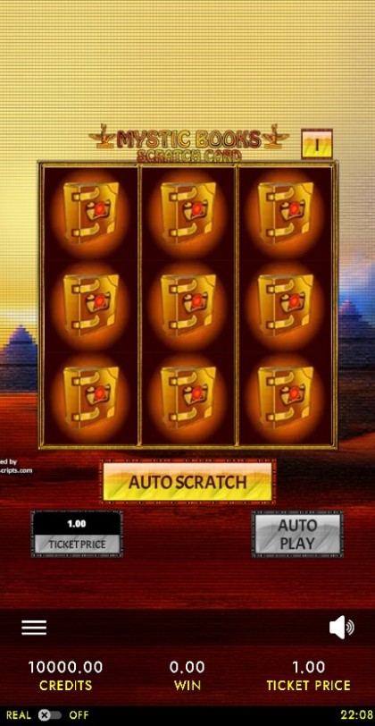Mystic Books Scratch Card — portrait