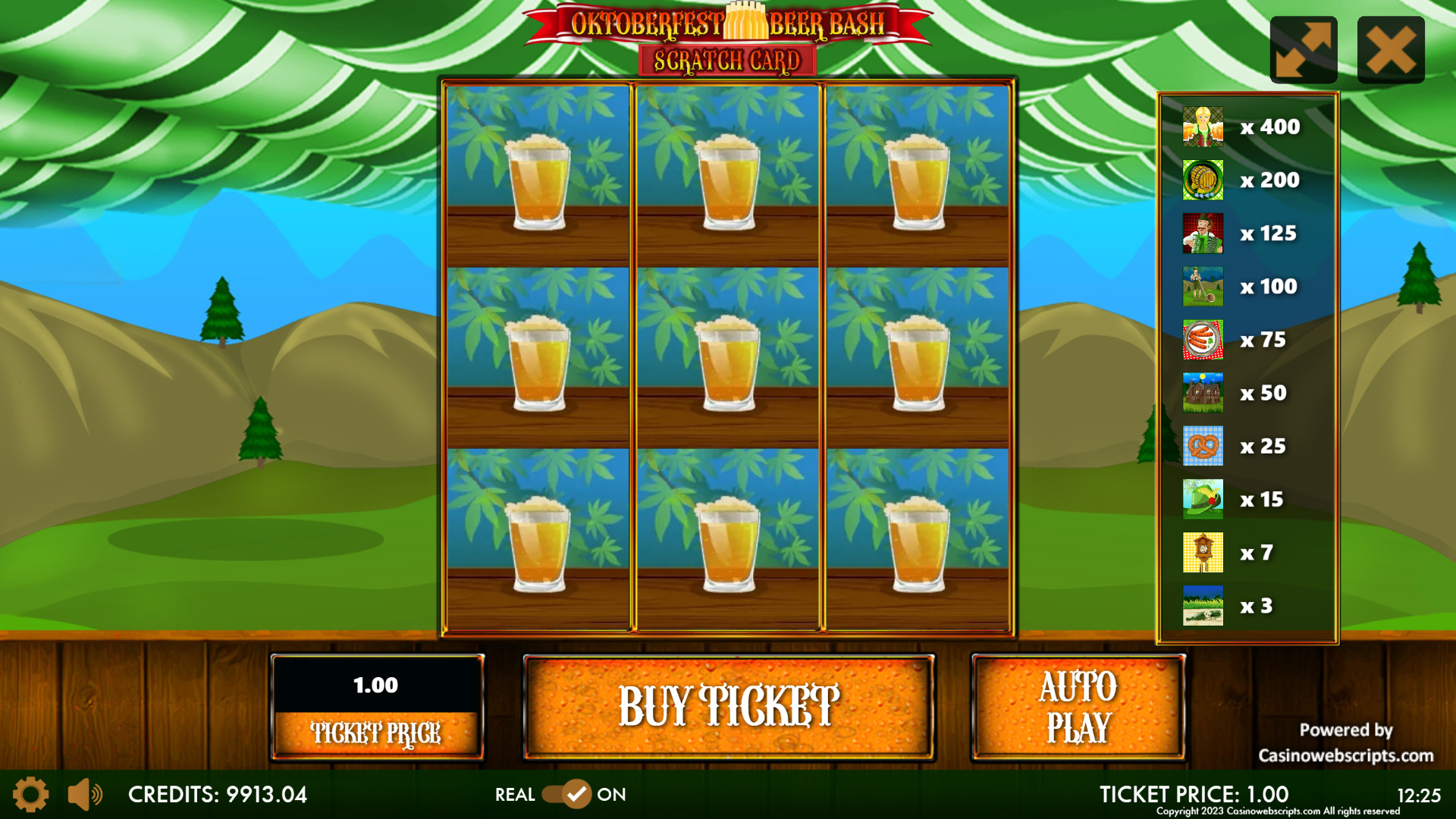 Oktoberfest Beer Bash Scratch Card — landscape