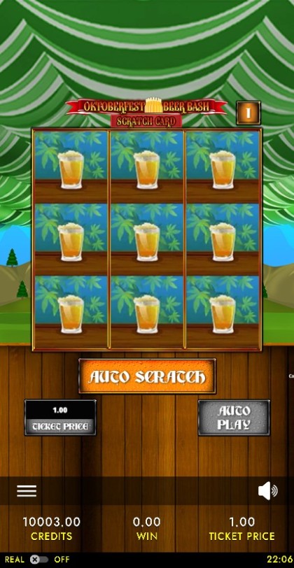Oktoberfest Beer Bash Scratch Card — portrait