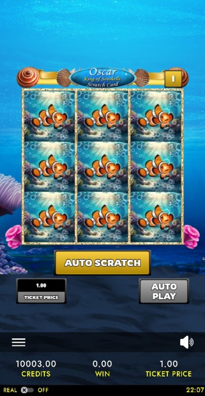 Oscar - King of Seashells Scratch Card — portrait