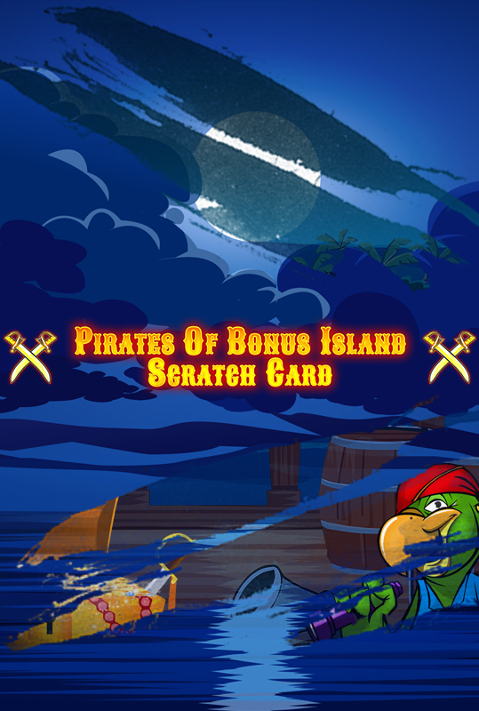 Pirates of Bonus Island Deluxe Adventures Scratch Card