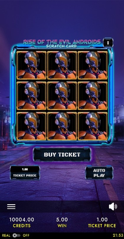 Rise Of The Evil Androids Scratch Card mobile