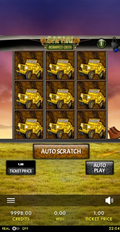 Safari Scratch Card — portrait