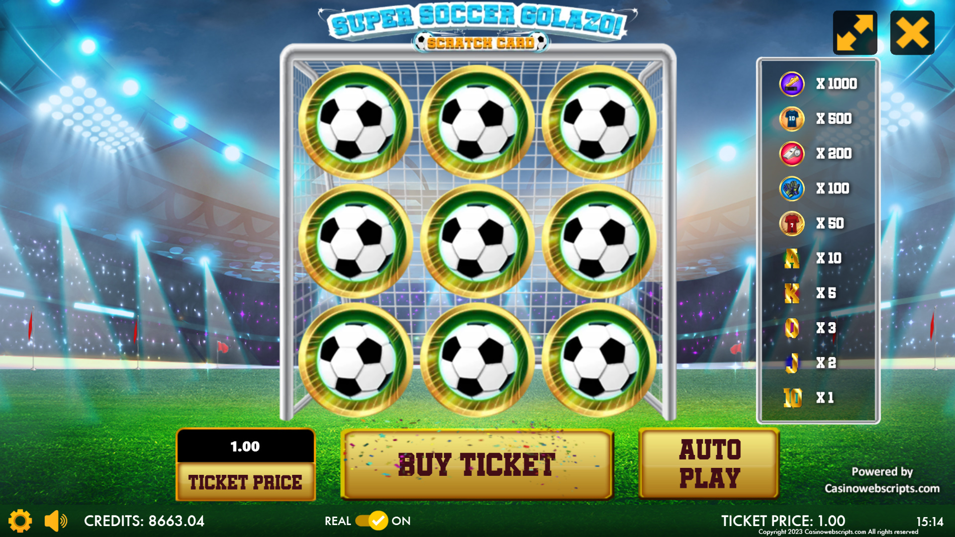 Super Soccer Golazo Scratch Card - Preview