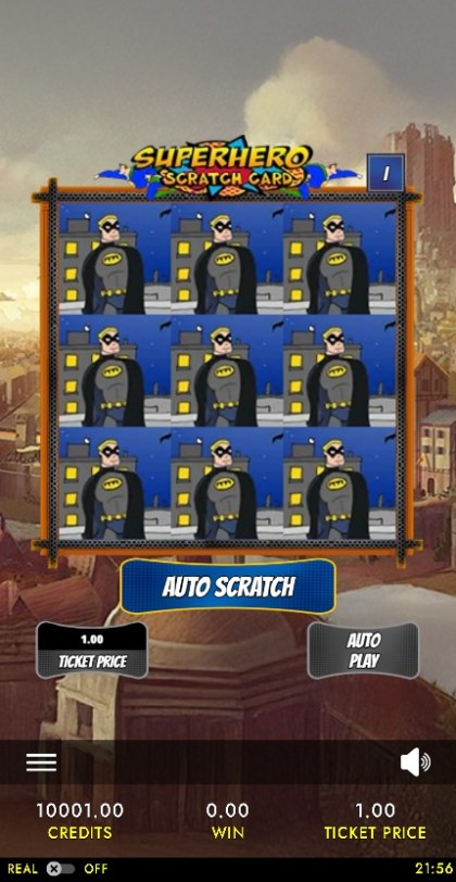 SuperHero Scratch Card mobile