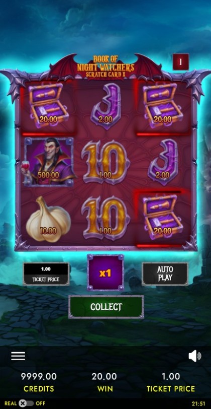 Night Watchers Scratch Card  X mobile