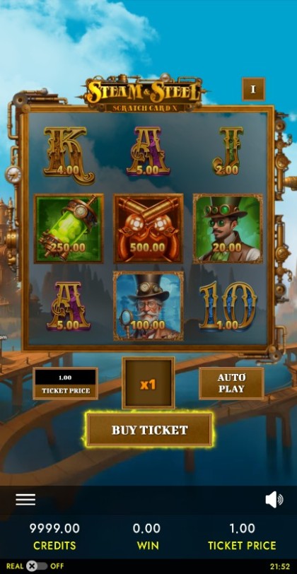 Steam And Steel Scratch Card X mobile