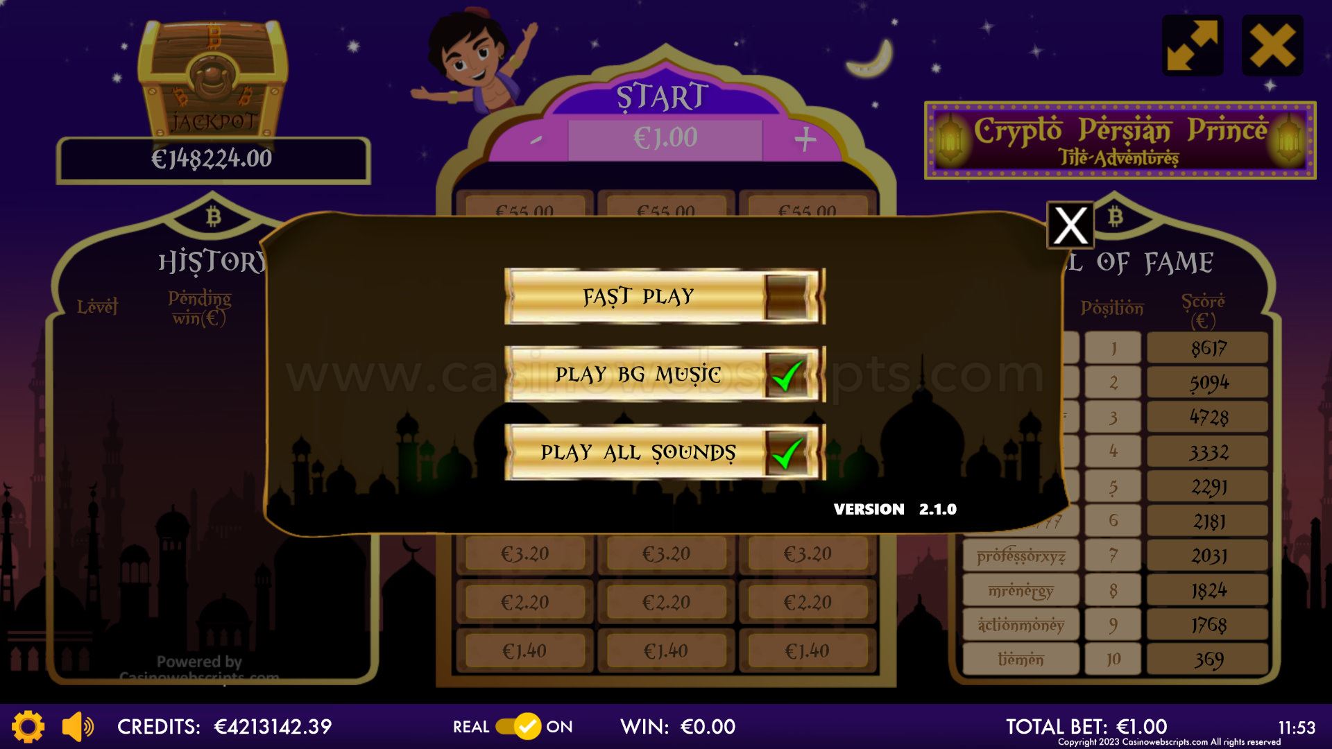 Crypto Persian Prince Tile-Adventures Mobile and PC - Preview