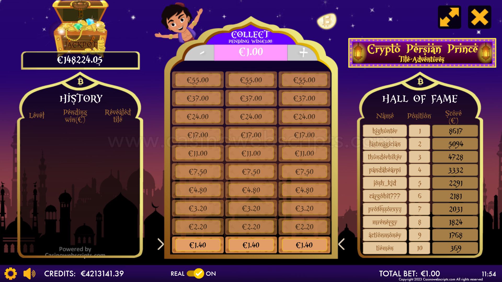 Crypto Persian Prince Tile-Adventures Mobile and PC - Preview