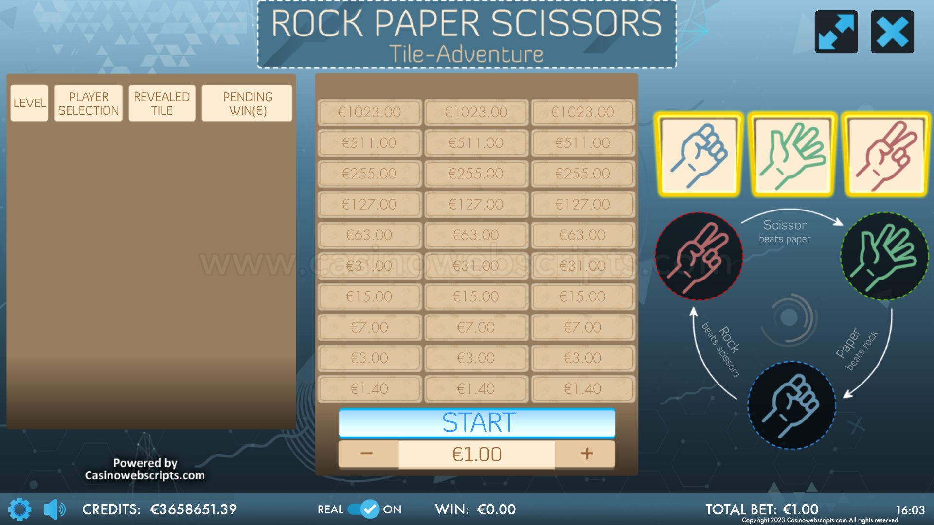 Rock Paper Scissors Tile-Adventures Mobile and PC - Preview