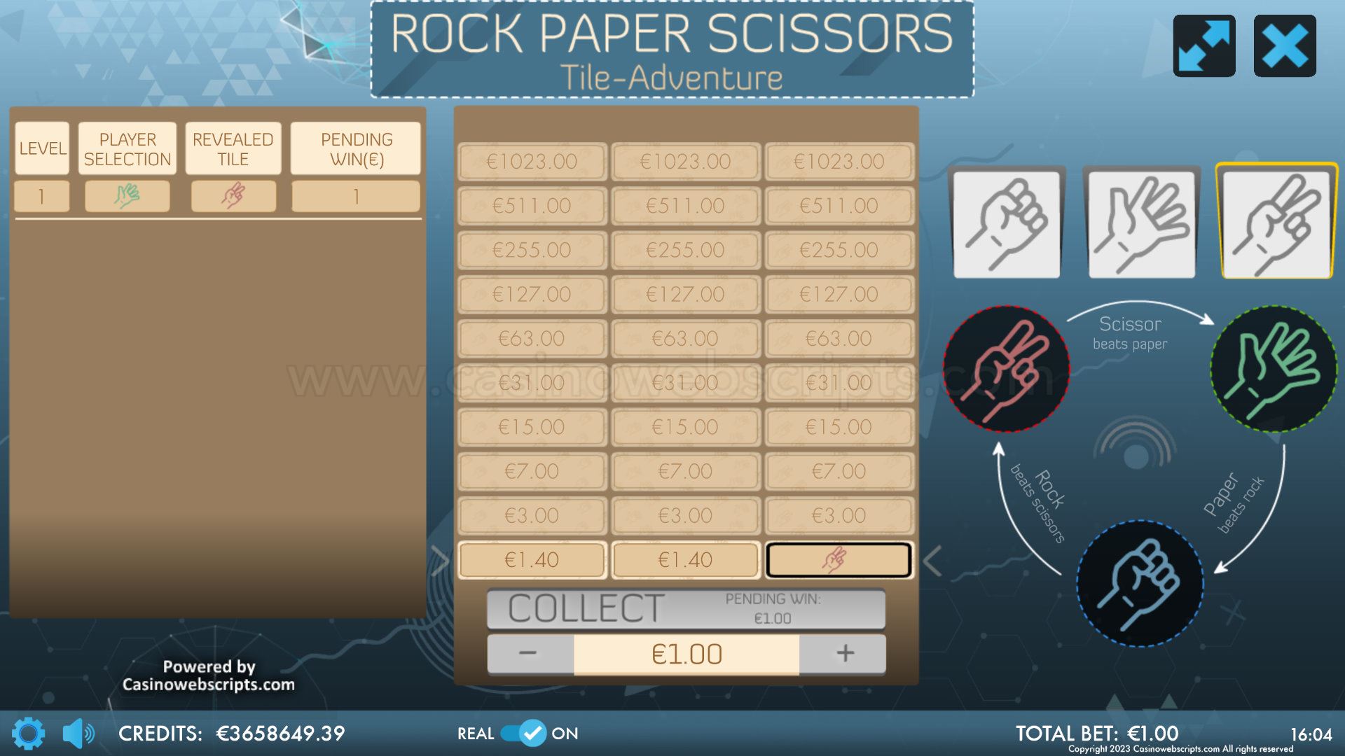 Rock Paper Scissors Tile-Adventures Mobile and PC - Preview
