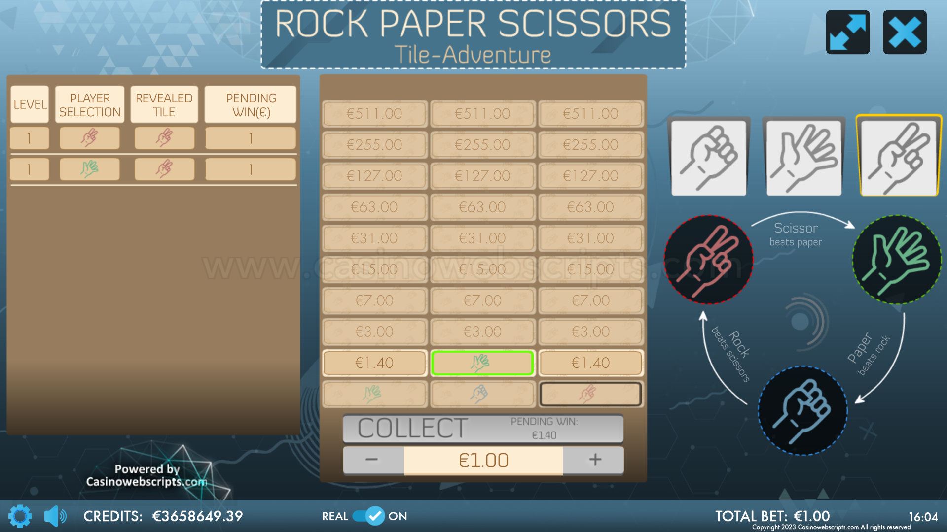 Rock Paper Scissors Tile-Adventures Mobile and PC - Preview