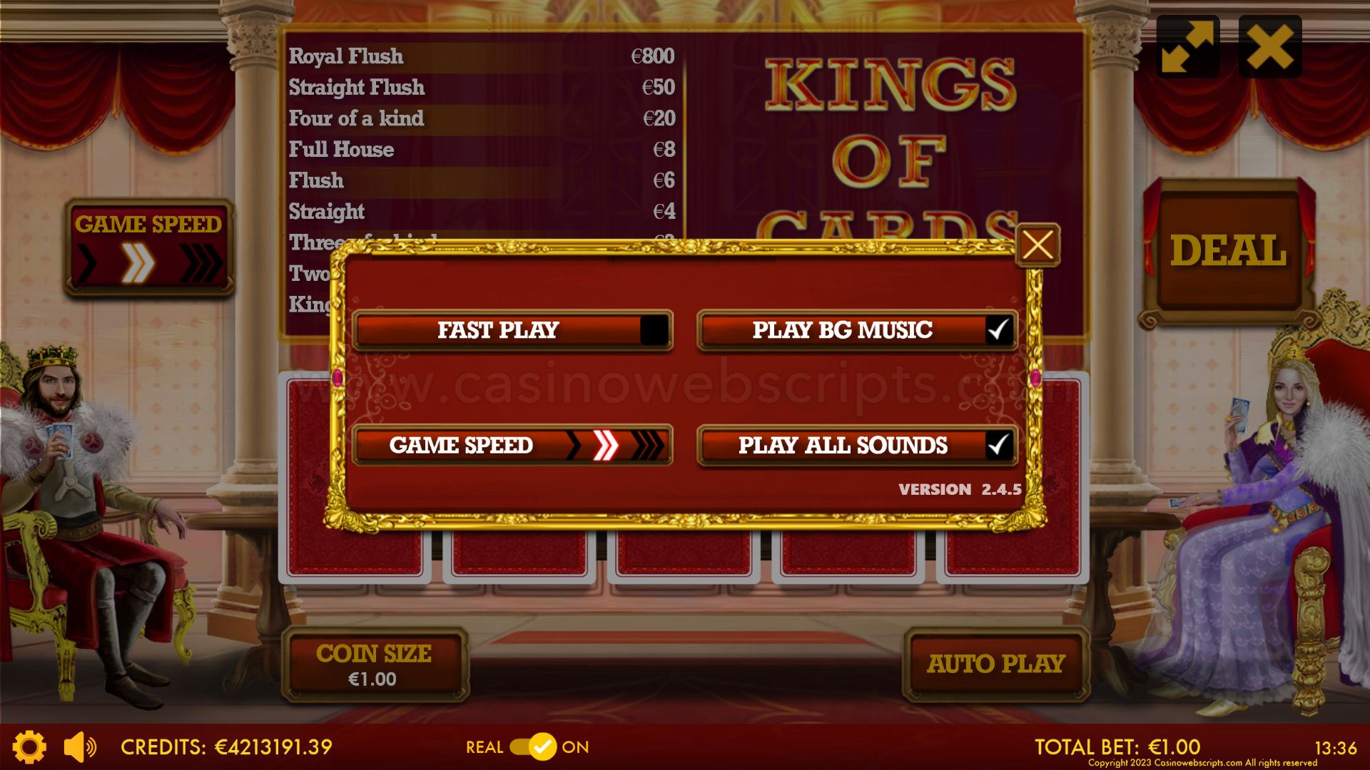 Kings of Cards Video Poker - Preview