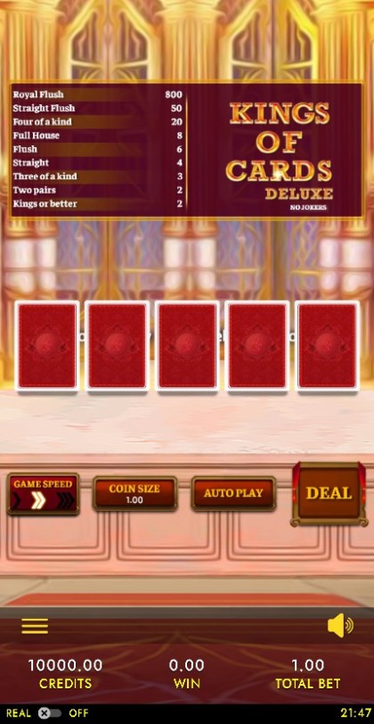 Kings of Cards Video Poker mobile
