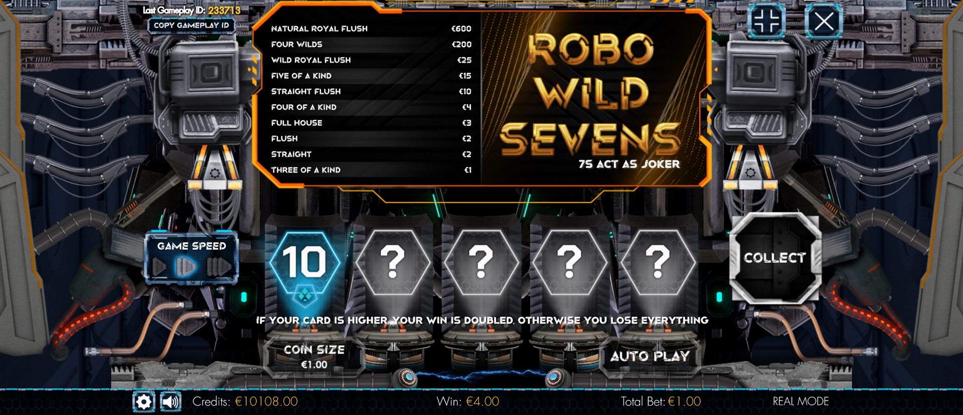 Robo Wild Sevens Video Poker - Preview