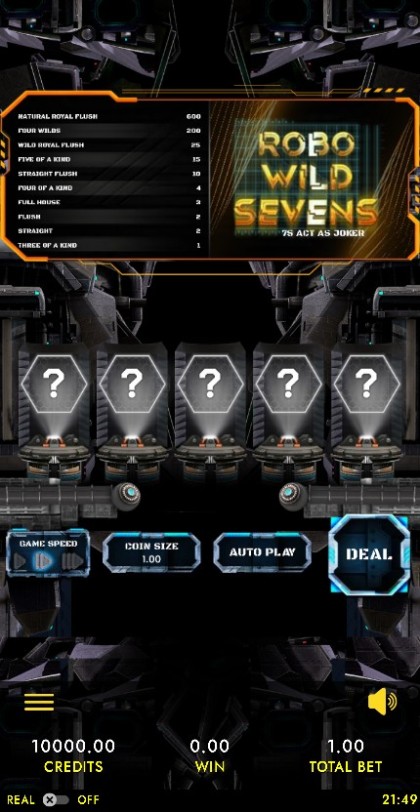 Robo Wild Sevens Video Poker mobile