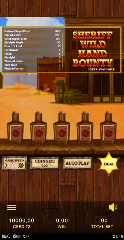 Sheriff Wild Hand Video Poker mobile